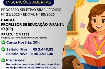 Processo Seletivo Professor de Educação Infantil