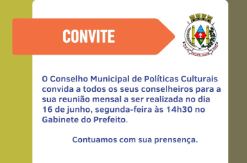 Convite do Conselho Municipal de Políticas Culturais