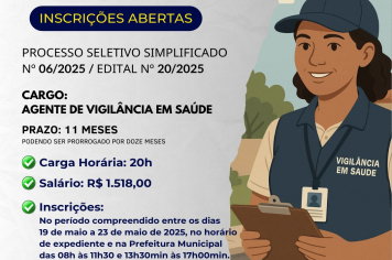 Processo seletivo para agente de vigilância em saúde