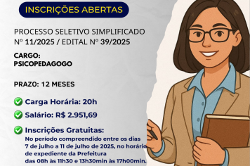 Processo seletivo para Psicopedagogo