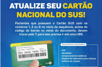 População deve atualizar cartão do SUS até setembro