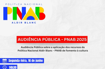 Convite para Audiência Pública - PNAB 2025