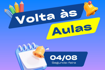 Aulas retornam nesta segunda-feira na Rede Municipal