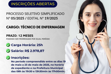 Processo seletivo para técnico de enfermagem