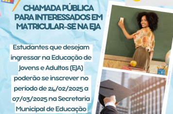 Abertas matrículas para o EJA