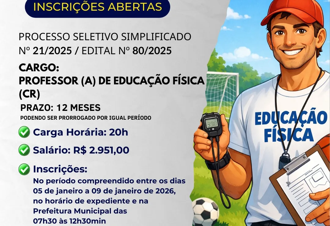 Processo Seletivo Professor de Educação Física 