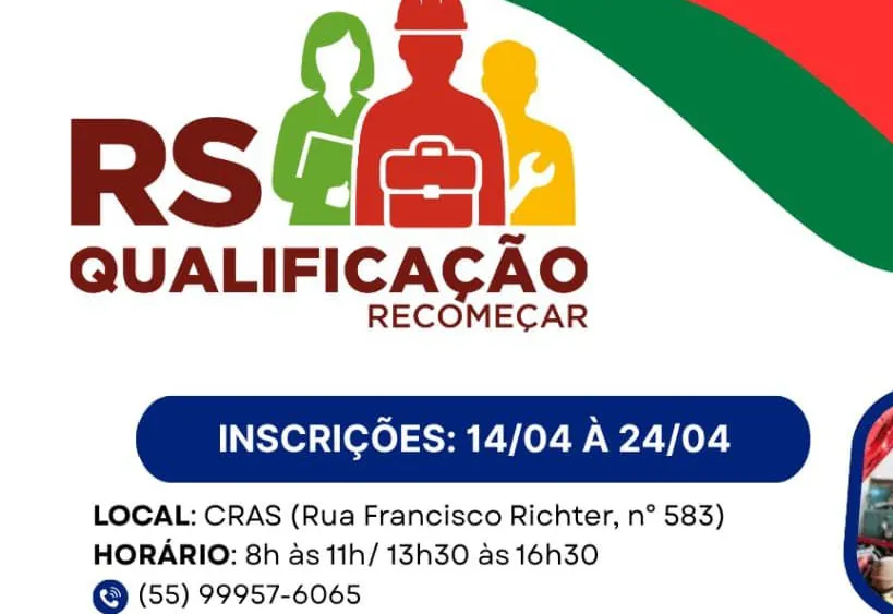 Inscrições abertas para cursos do programa RS Qualificação Recomeçar