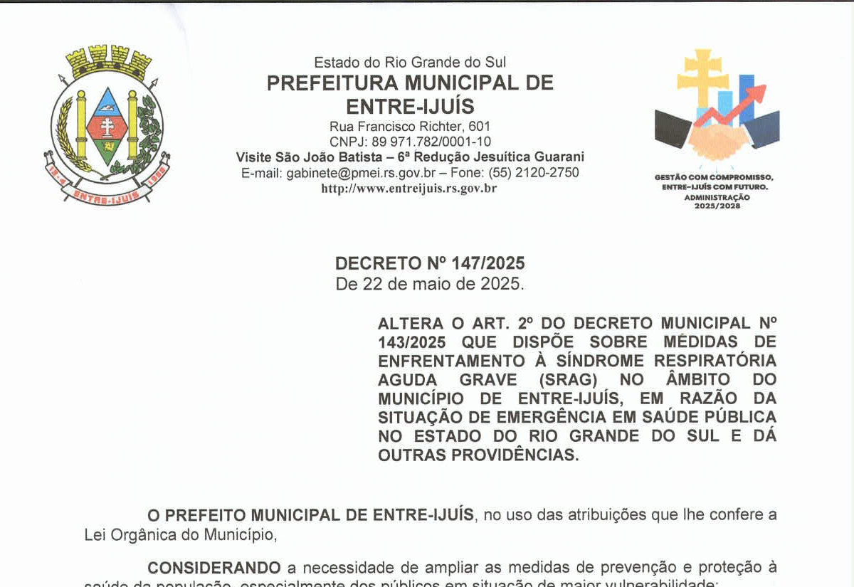 Decreto Municipal de Restrições de Saúde