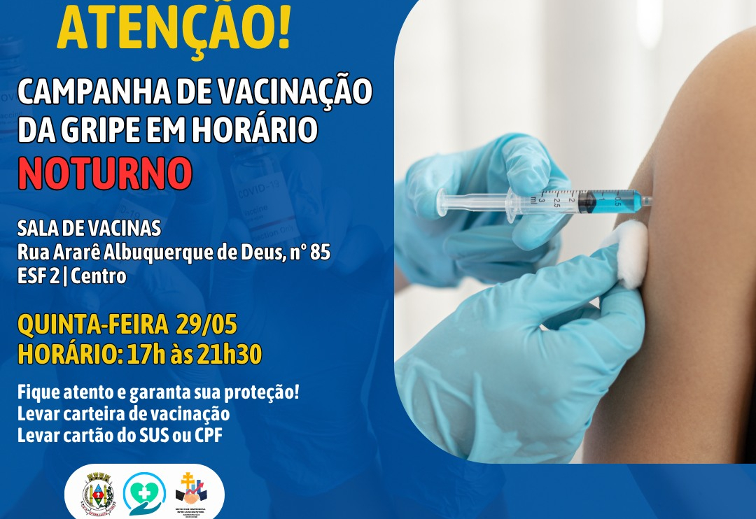 Campanha de Vacinação contra a Gripe em horário Noturno