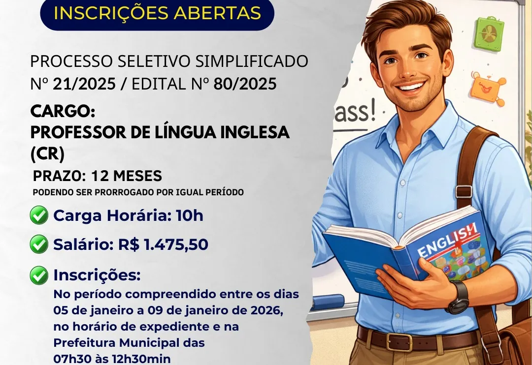 Processo Seletivo Professor de Língua Inglesa