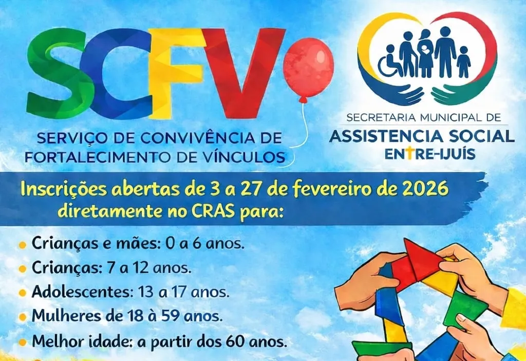 Assistência Social abre inscrições para o SCFV 